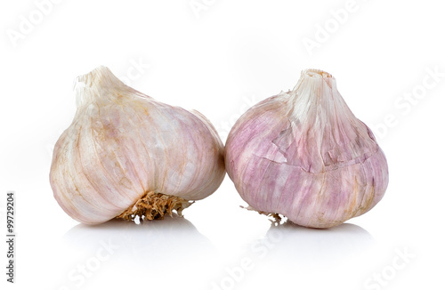 garlic on white backgound