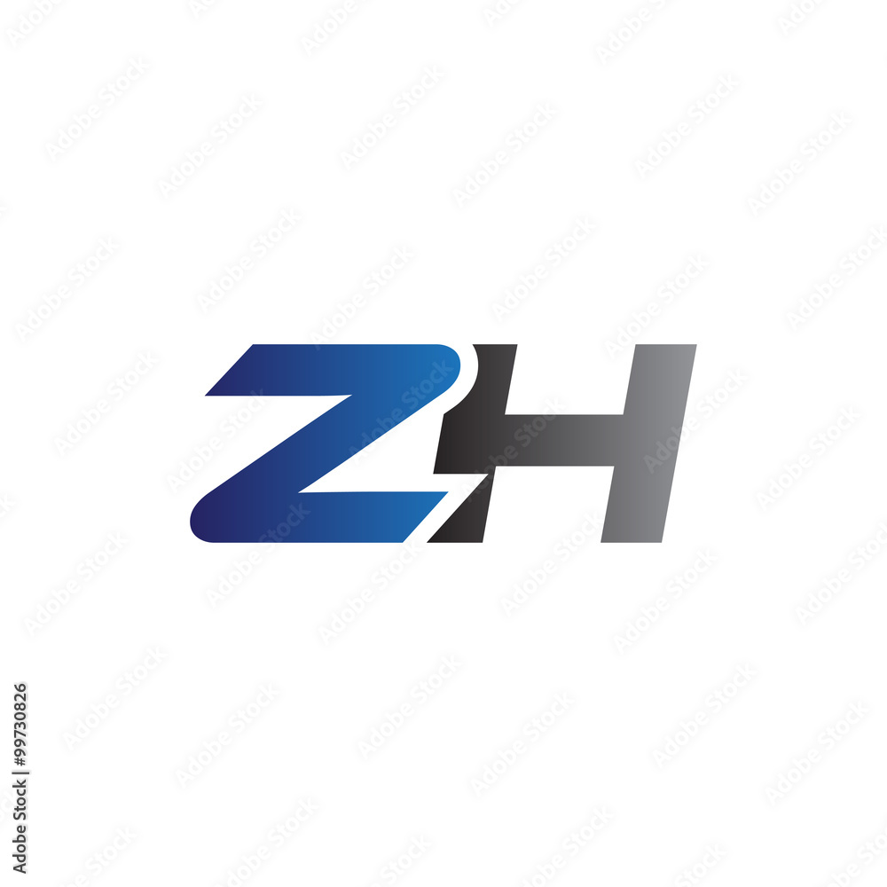 Obraz premium Simple Modern letters Initial Logo zh
