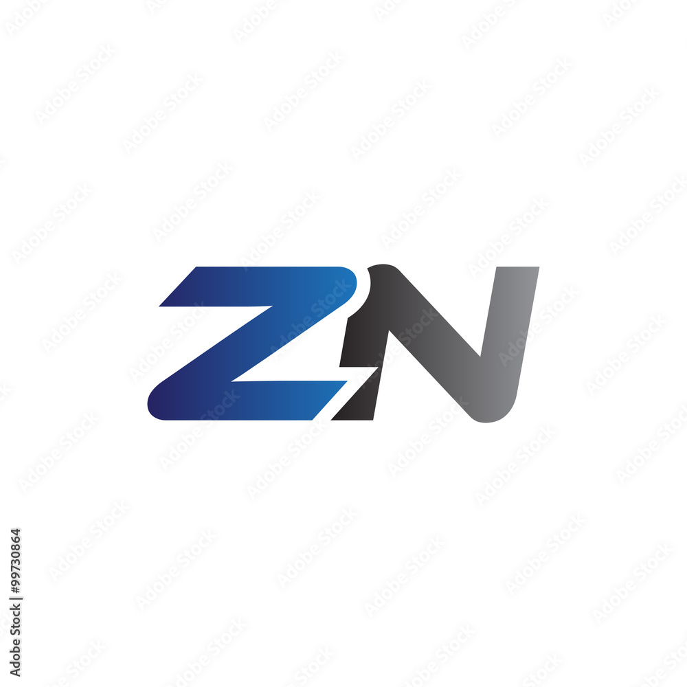 Simple Modern letters Initial Logo zn Simple Modern letters Initial Logo zn