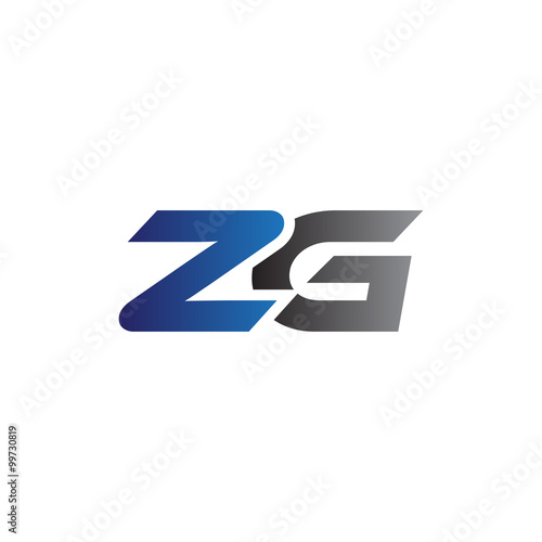 Simple Modern letters Initial Logo zg