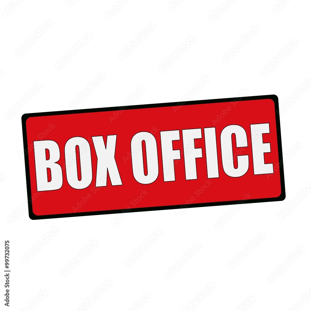BOX OFFICE wording on rectangular signs BOX OFFICE wording on rectangular signs