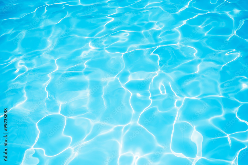 Blue and Bright water surface in swimming pool Blue and Bright water surface in swimming pool