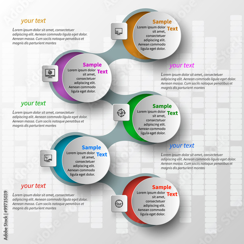 Abstract 3D Paper Infographics