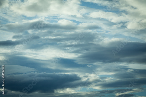 Fototapeta Naklejka Na Ścianę i Meble -  white cloudy and blue sky for weather background