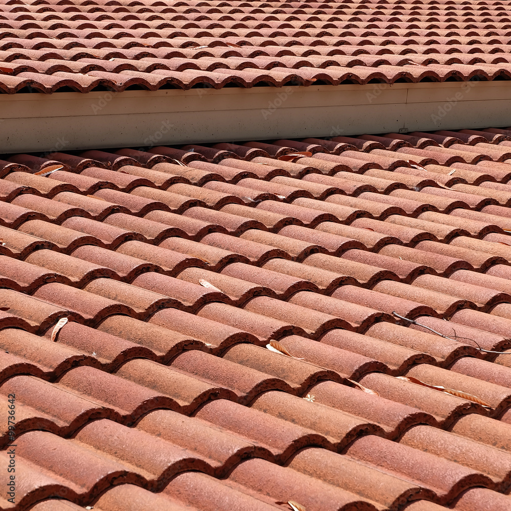 brown tile roof weathered on building residential brown tile roof weathered on building residential