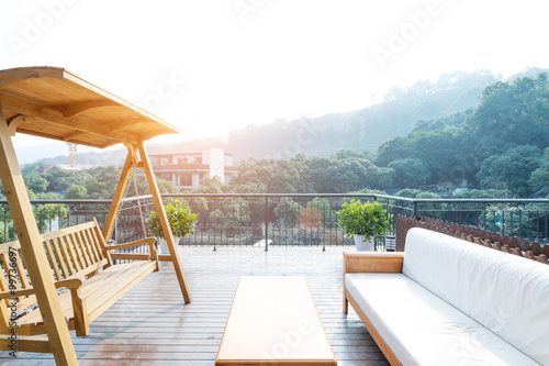 interior of modern balcony