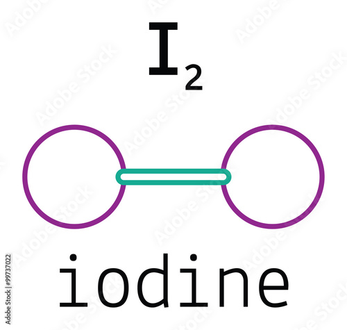 I2 iodine molecule