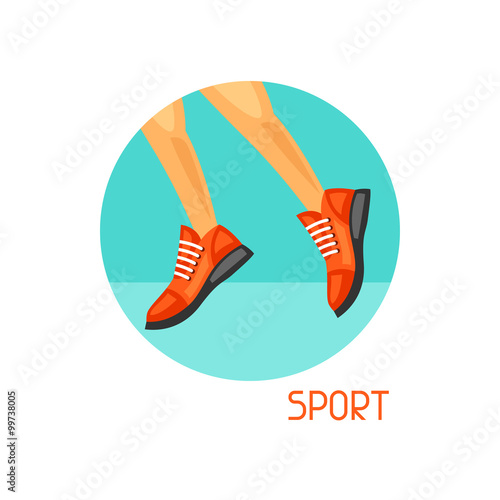 Sports and healthy lifestyle concept. Image can be used on advertising booklets, banners, flayers © incomible