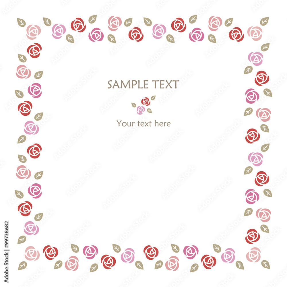 Rose frame-Square Rose frame-Square