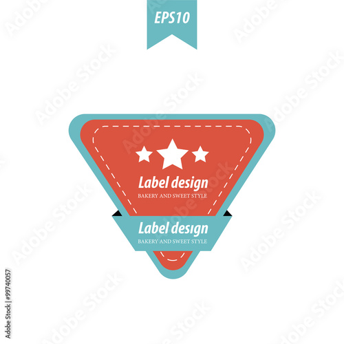 Free Download Design Triangle label red and blue color - GFXLoad