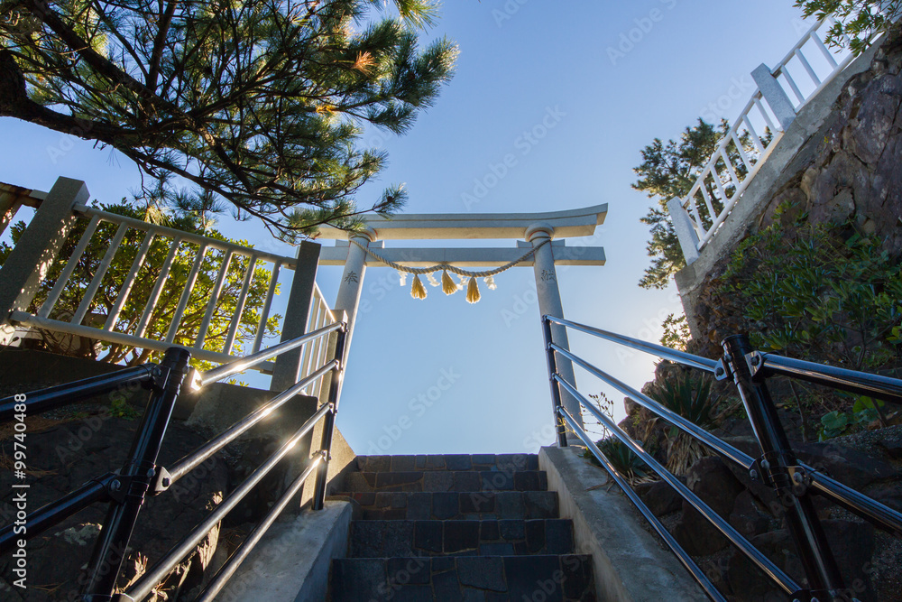 高知県高知市　桂浜　海津見神社　鳥居