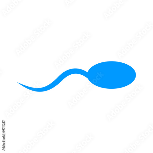 Sperm icon. Flat design style.