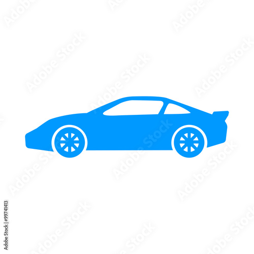 Car icon. Flat design style