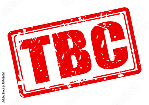 TBC red stamp text
