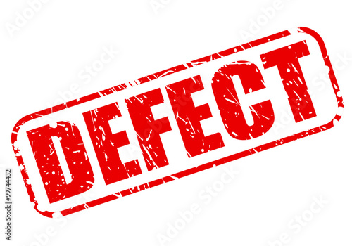 Defect red stamp text