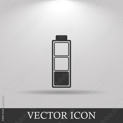 Battery icon. Flat design style.