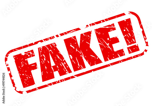 FAKE red stamp text