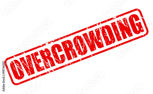OVERCROWDING red stamp text