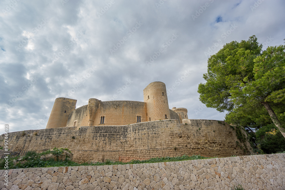 Bellver Castle in Majorca, wide angle