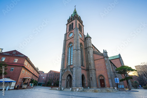 Myeongdong Cathedral in Seoul, South Korea