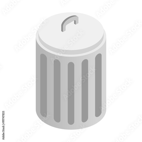 Urn with lid isometric 3d icon