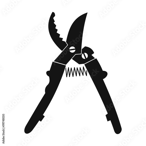 Garden pruner black simple icon