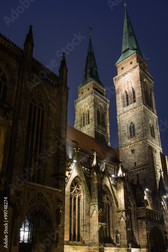 Nachtaufnahme St Sebald Kirche