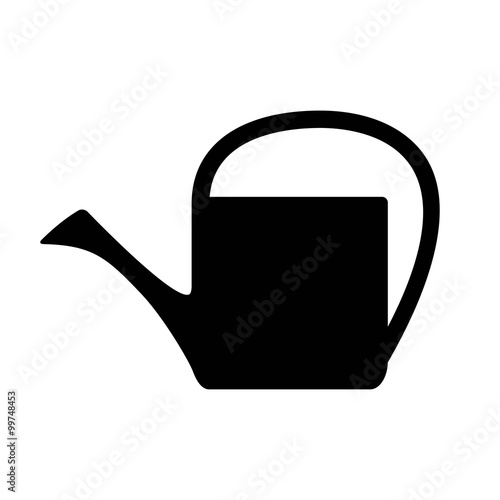 watering can silhouette isolated on white