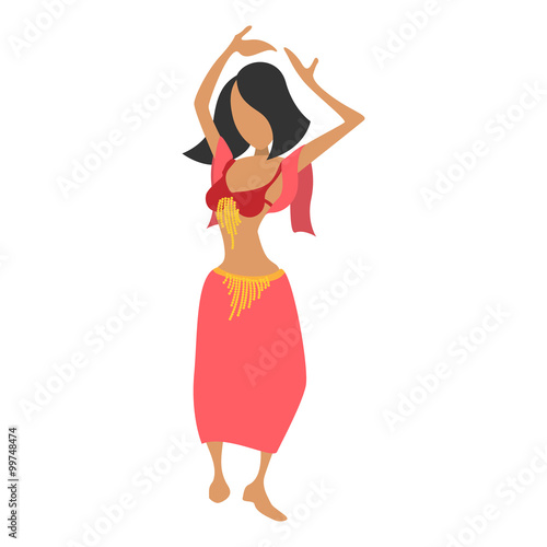 Cute cartoon belly dancer 