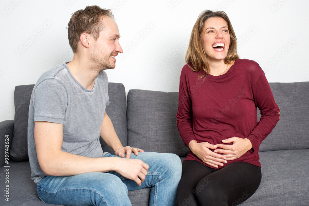 Woman tells partner about pregnancy Woman tells partner about pregnancy