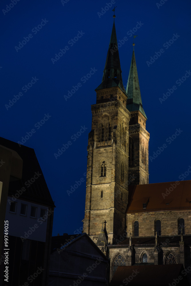 St Sebaldus Kirche Nürnberg bei Nacht
