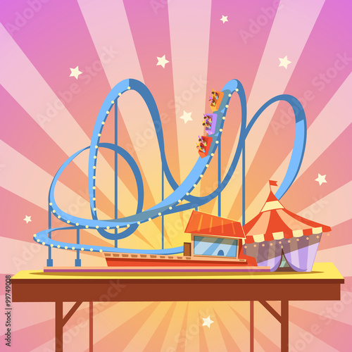 Amusement park cartoon