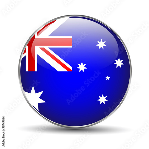 Australia Flag Button Icon