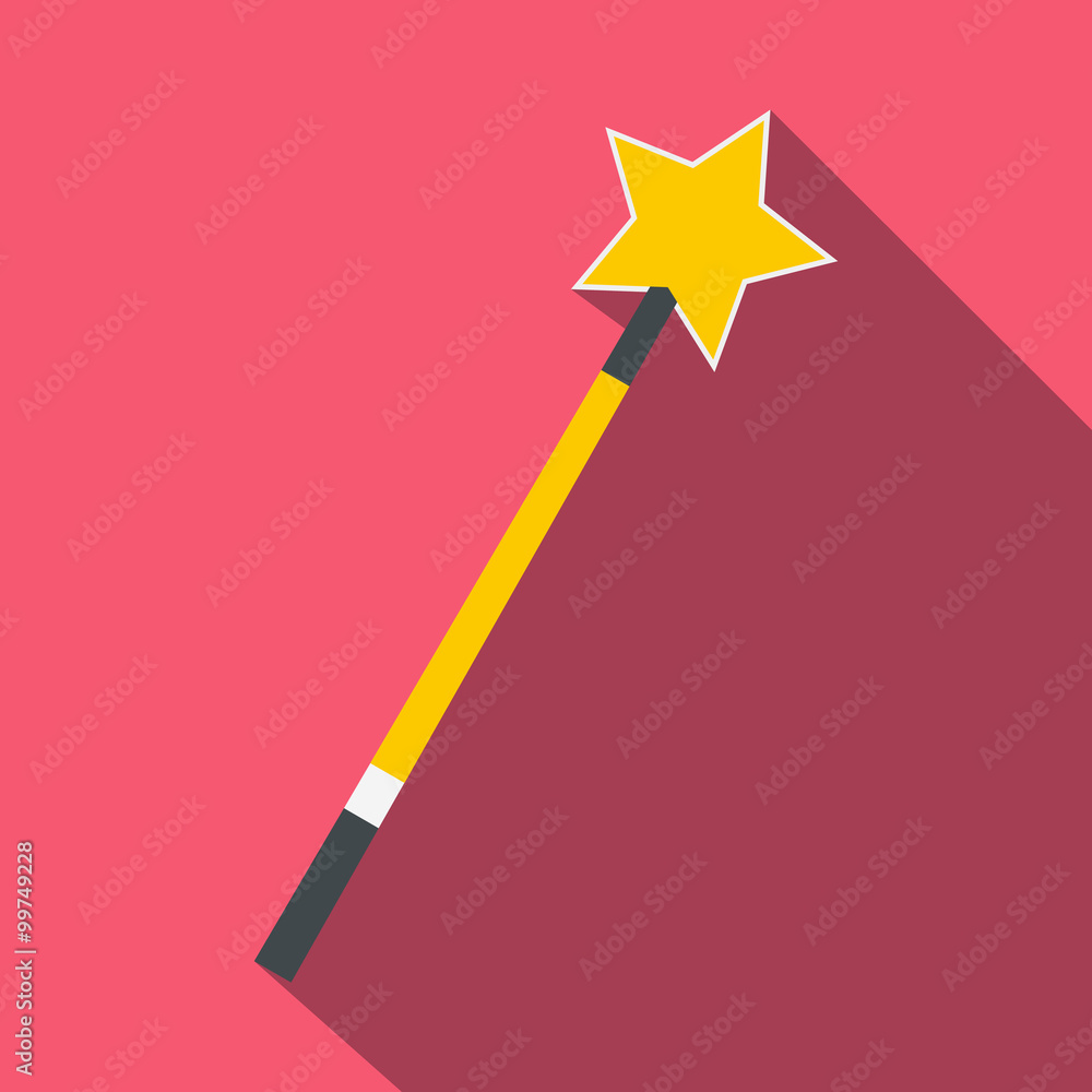 Gold magic wand flat Gold magic wand flat