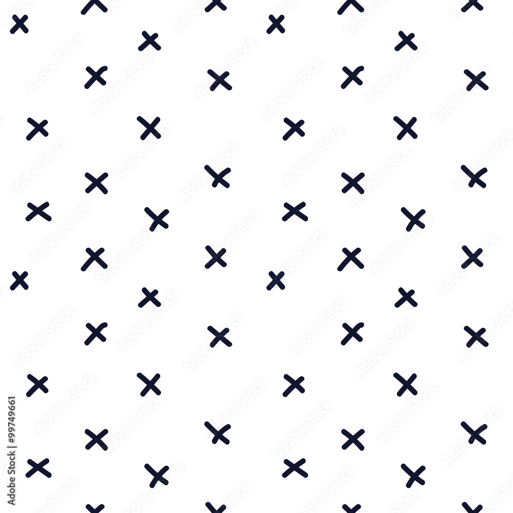 Hand drawn seamless indigo cross texture Hand drawn seamless indigo cross texture