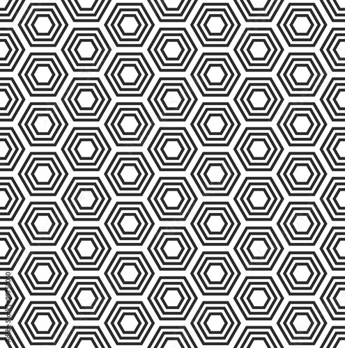 Abstract Seamless geometric pattern of a hexagon