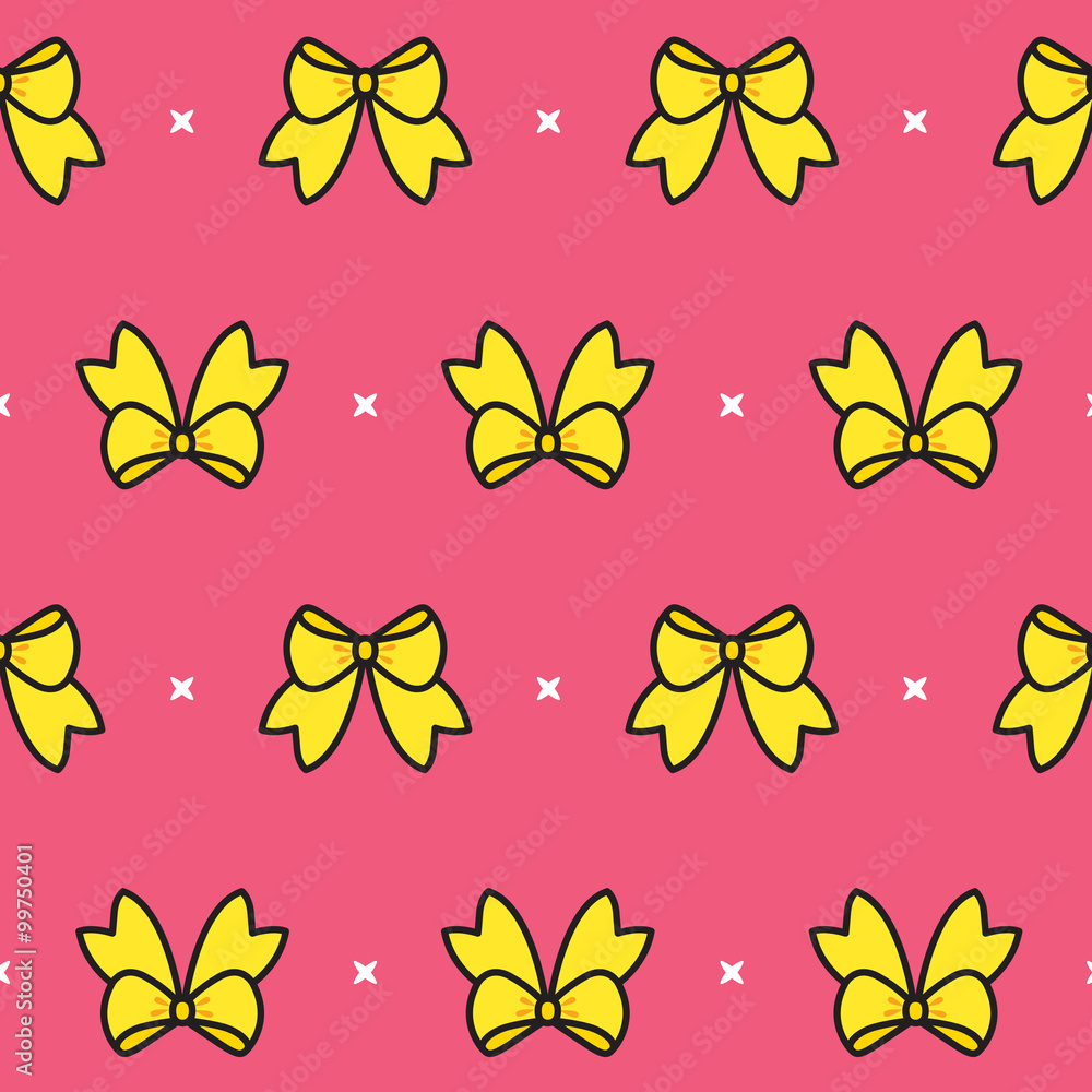Fototapeta premium Colorful Bow Pattern Vector.