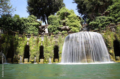 Fontana dell'Ovato, Villa d`Este fountain and garden in Tivoli n