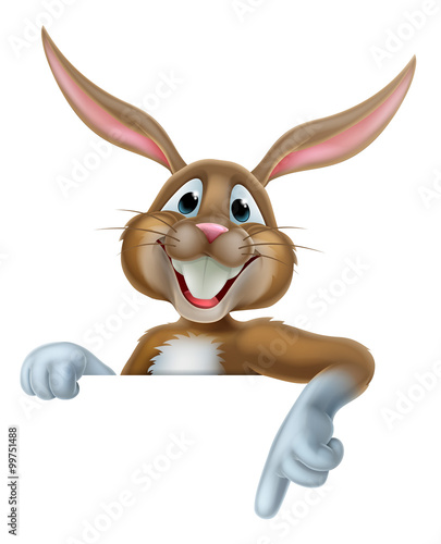 Easter Bunny Pointing