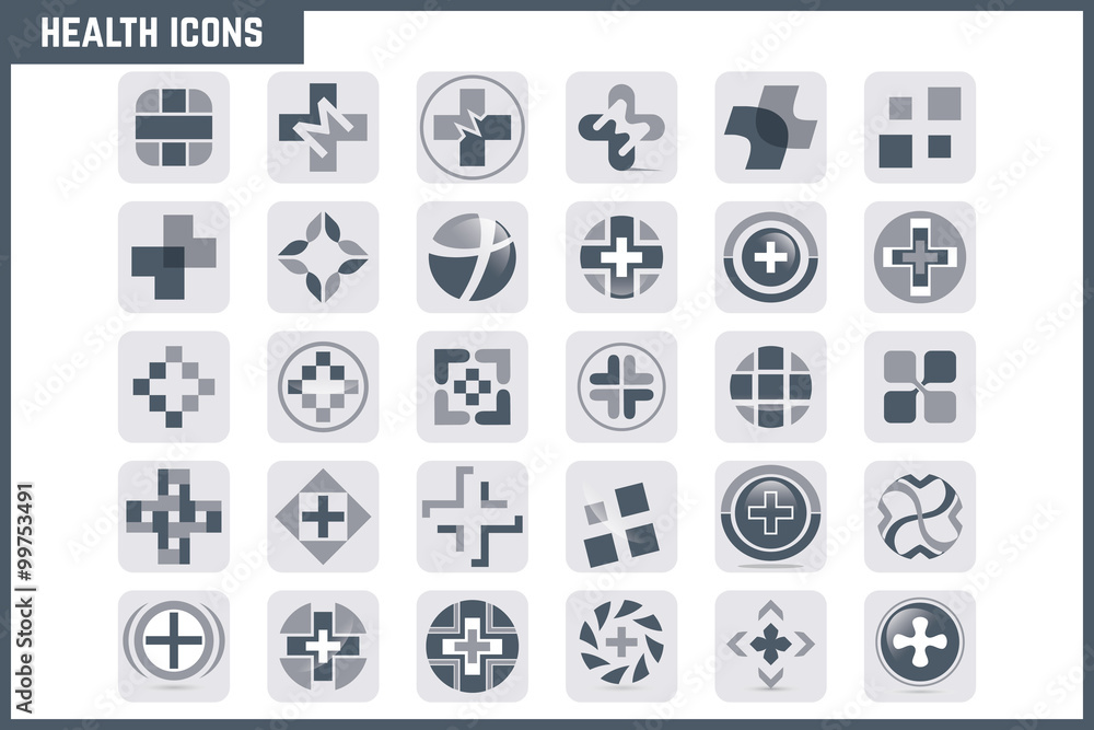Medical and Health Icon Set Medical and Health Icon Set
