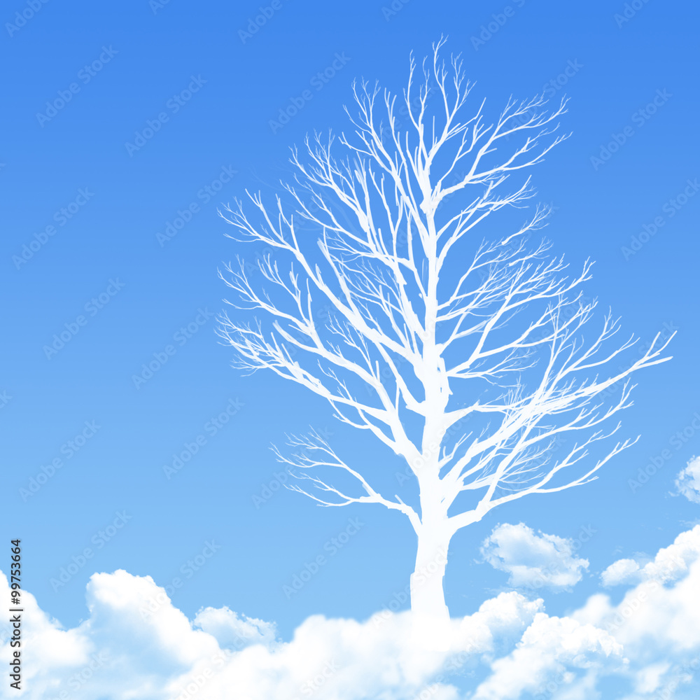 Obraz premium tree on Cloud shaped ,dream concept