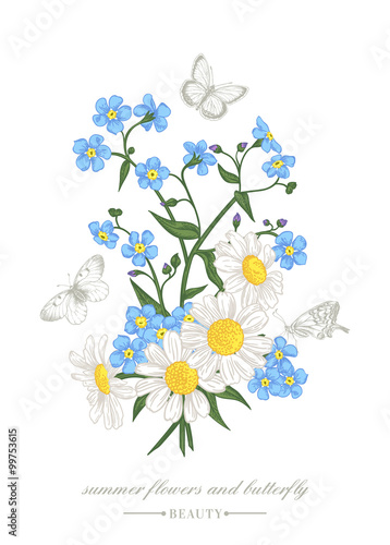 Bouquet of summer flowers.