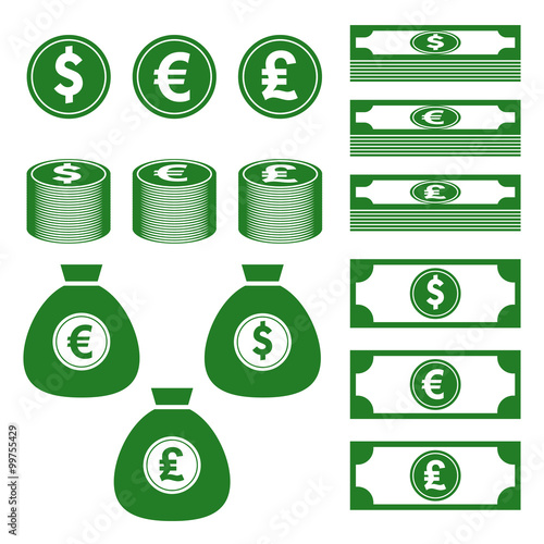 Currency, finance, money icon. Vector eps10