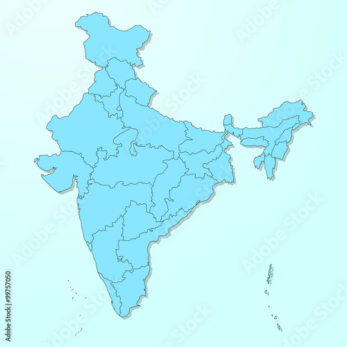India map on blue degraded background vector
