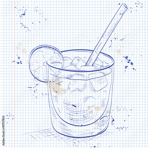 Cocktail Spritz on a notebook page