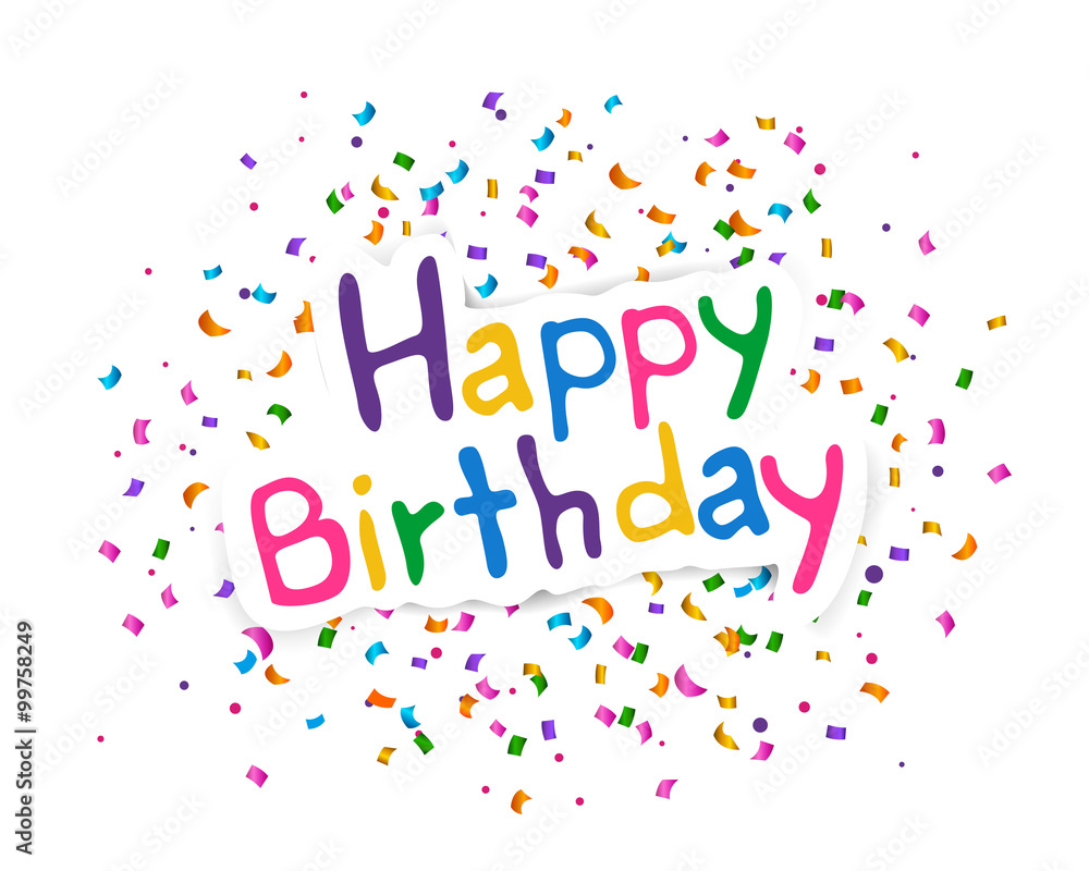 Vector Illustration of a Happy Birthday Greeting Card Vector Illustration of a Happy Birthday Greeting Card