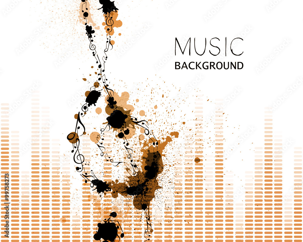 Obraz premium Vector Illustration of an Abstract Music Design