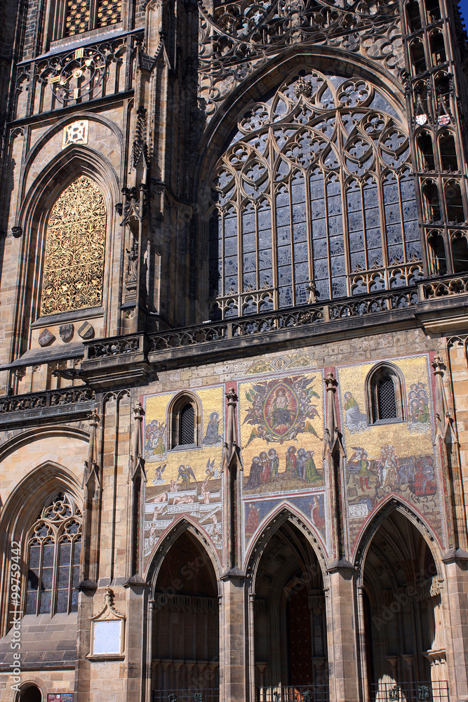 Obraz premium Prag, Goldenes Tor am Veitsdom
