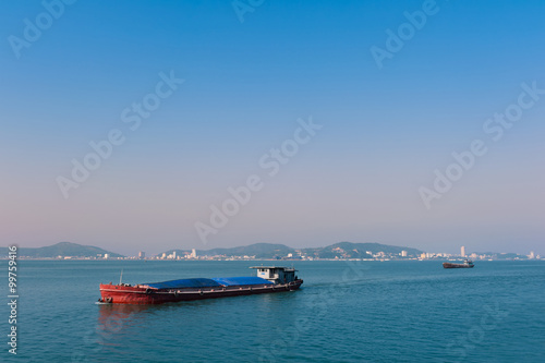 Barge Ha long bay view on sea port Vietnam © Maxim B