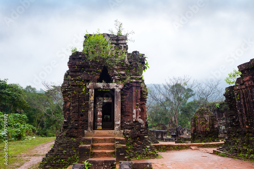 My Son temples in cloudy weather Vietnam